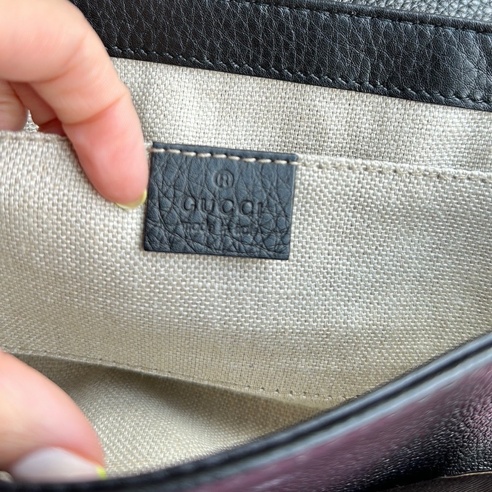 Gucci stirrup gold chain leather bag 💫 - Picture 6 of 8
